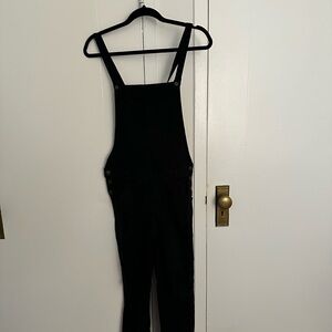 Guess Black Ripped Denim Overalls